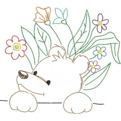 Stickdatei - Frühlingsfreunde Bär